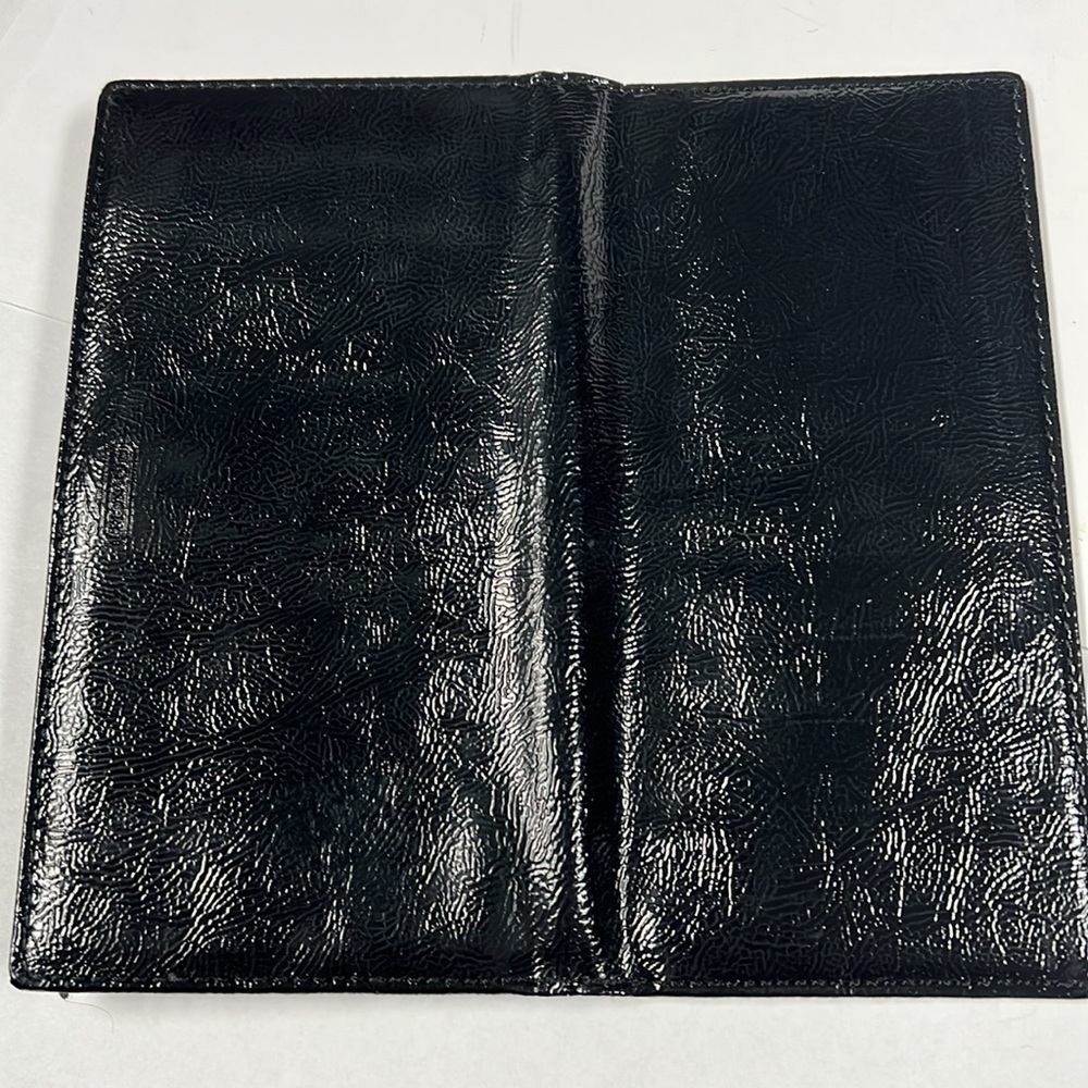 Coach Black Leather Large Clutch Wallet with separate Checkbook Cover - Picture 10 of 13